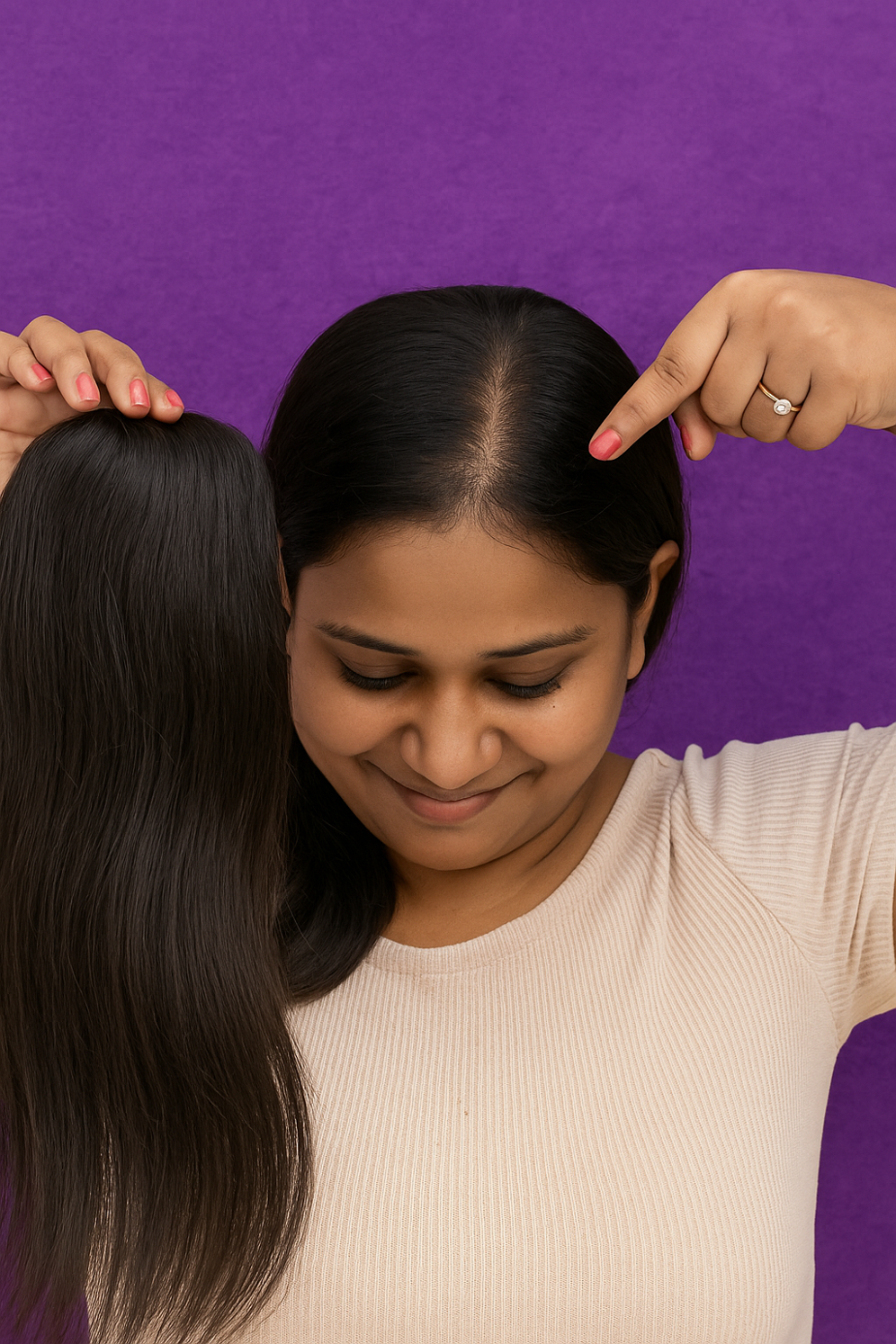 Natural Volume Hair Topper | Backcombed 14-16” Lace Base