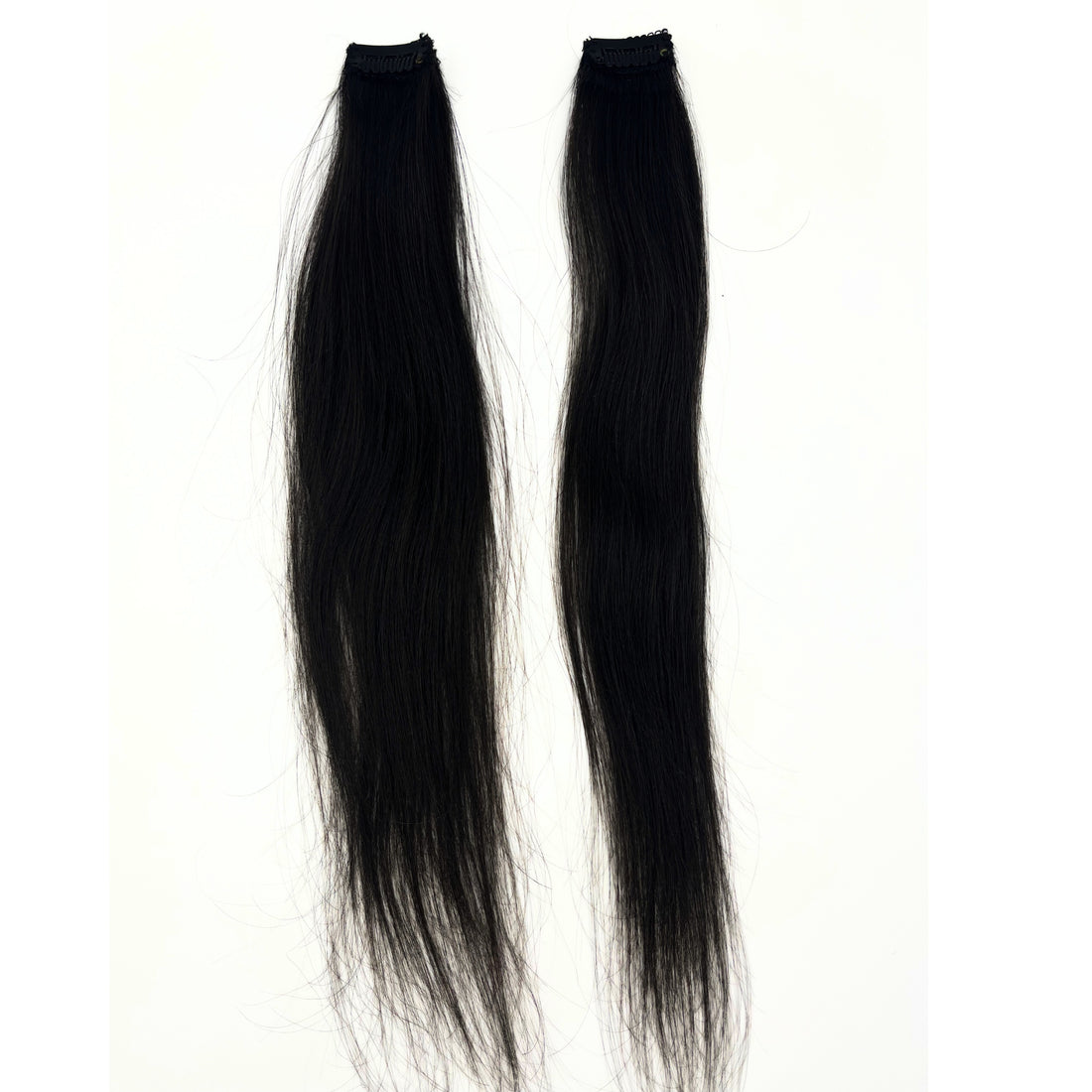 Gara Hair Clip in Side Bangs Hair Extensions(Set of 2), Real Human Hair, Single Clip & Easy to Use, Suitable for All Hair Types (Natural Black)