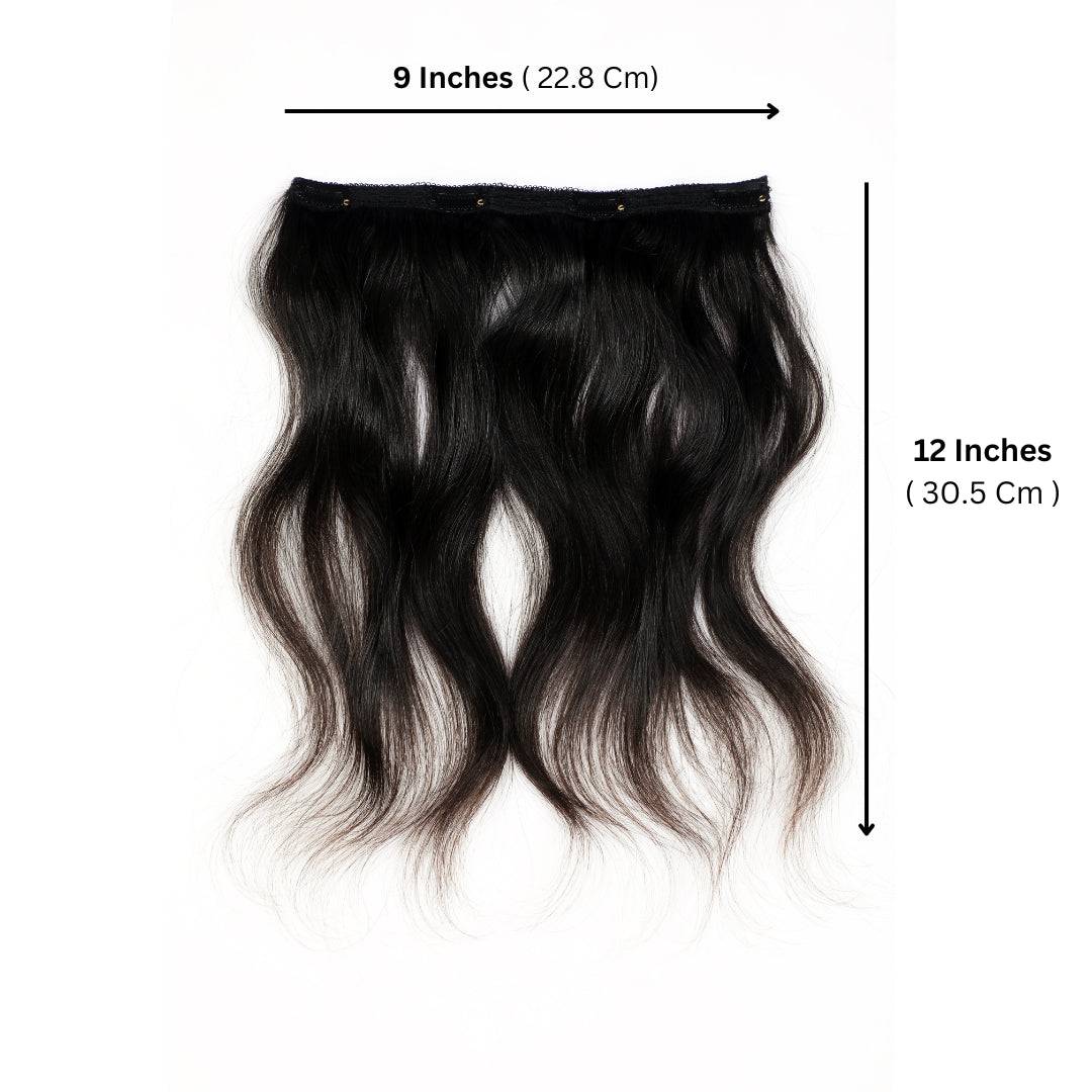 Seamless Clip on hair extensions 10 Pcs Brown shadeshuman hair  Curls  and Tresses  De la India Exports